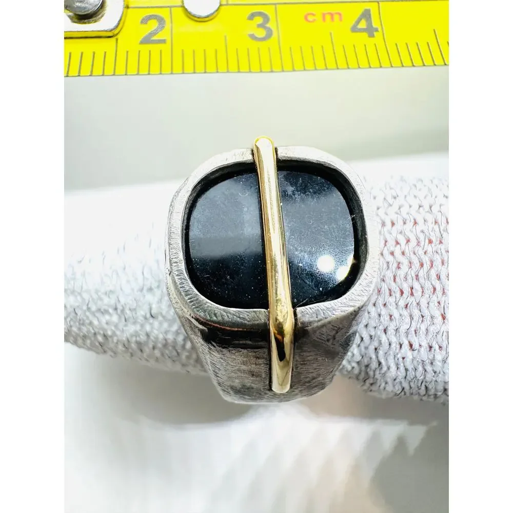 Tobias Wistisen TRI485 Silver and Black Onyx Signet Ring 9
